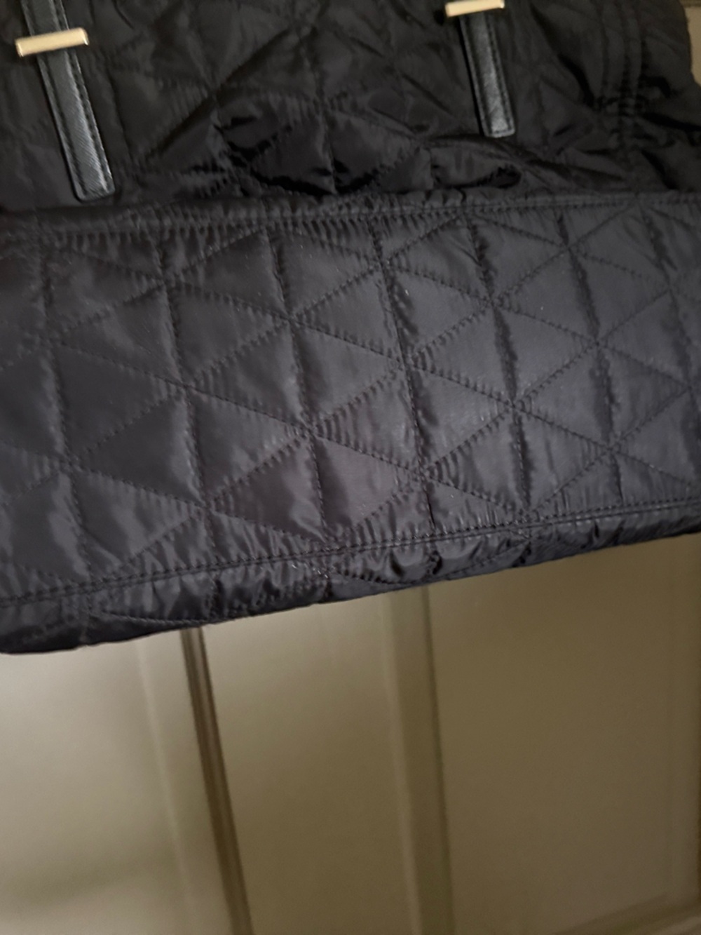 kate spade Quilted Black Tote with Gold Plaque - Picture 5 of 12